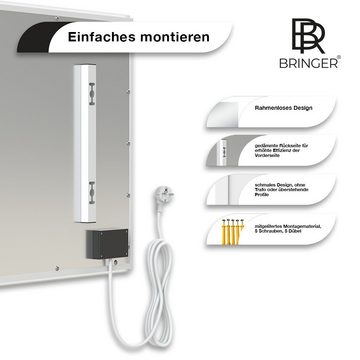 Bringer Infrarotheizung BRSH, Spiegelheizung Infrarot Elektroheizung mit Spiegel und LED Beleuchtung