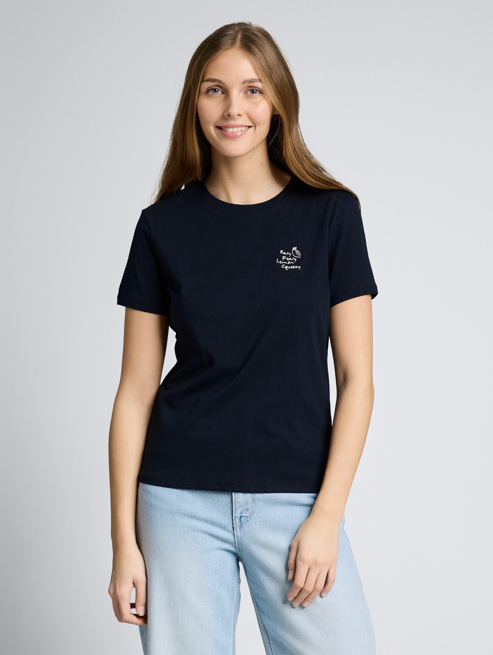 TOM TAILOR Denim T-Shirt T-Shirt T-Shirt mit Stickerei