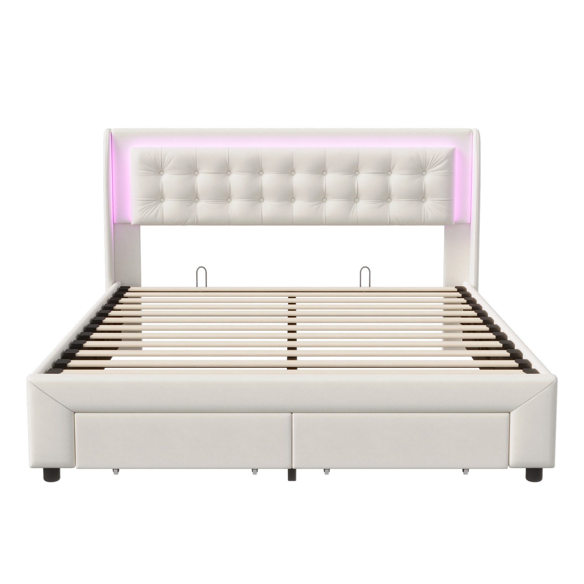 Furnishings Home Polsterbett Stauraumbett Doppelbett inkl. LED & Stauraum ( günstig online kaufen