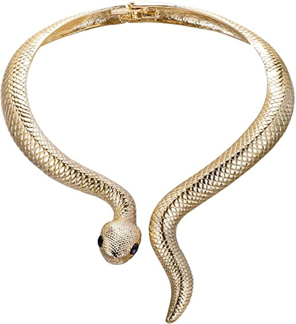 Housruse Schlangenkette Frauen Vintage Schlange Tier Lätzchen Choker Chunky  Kragen Halskette