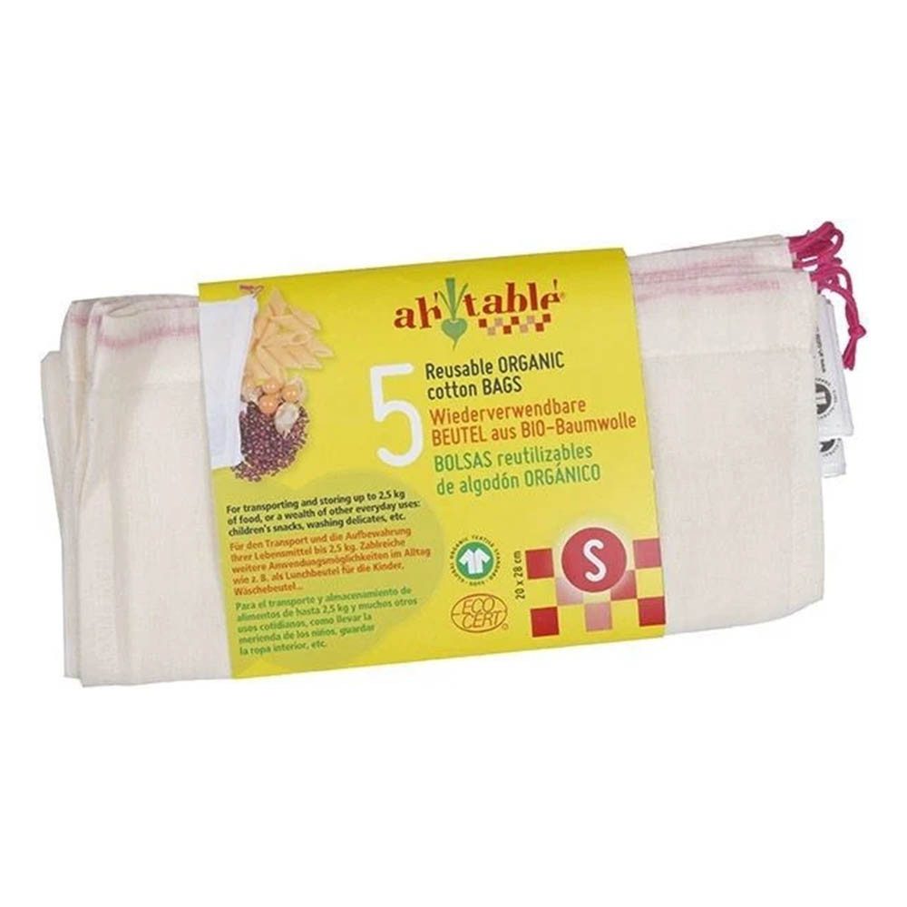 ecodis Einkaufsbeutel 5 Baumwollbeutel - Größe S 20x28cm günstig online kaufen
