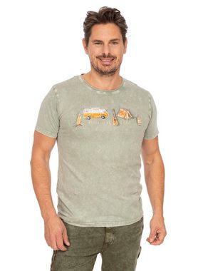 MarJo Trachtenshirt T-Shirt RICHARD silbergrün