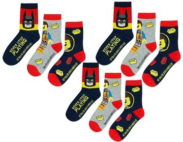 LEGO® Feinsocken LEGO® MOVIE SOCKEN 9 Paar Set Megapack Kindersocken Kniestrümpfe Jungen + Mädchen Strümpfe Gr23 24 25 26 27 28 29 30