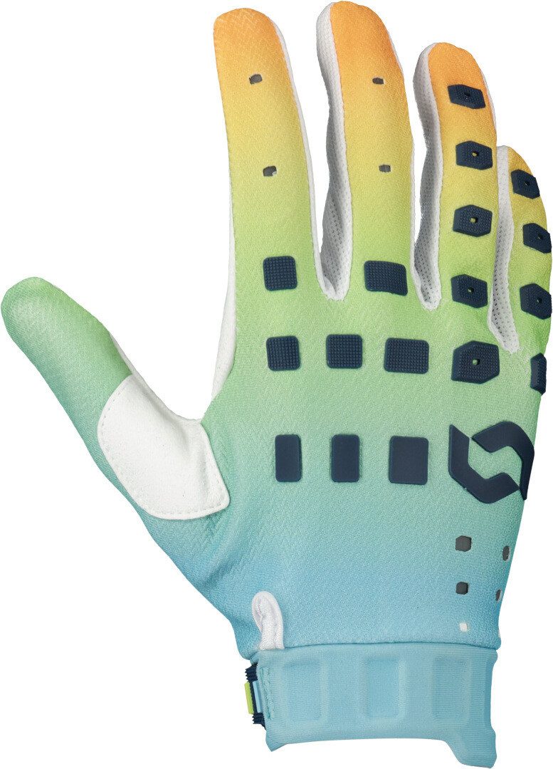 Scott Motorradhandschuhe Podium Pro Blau/Orange Motocross Handschuhe