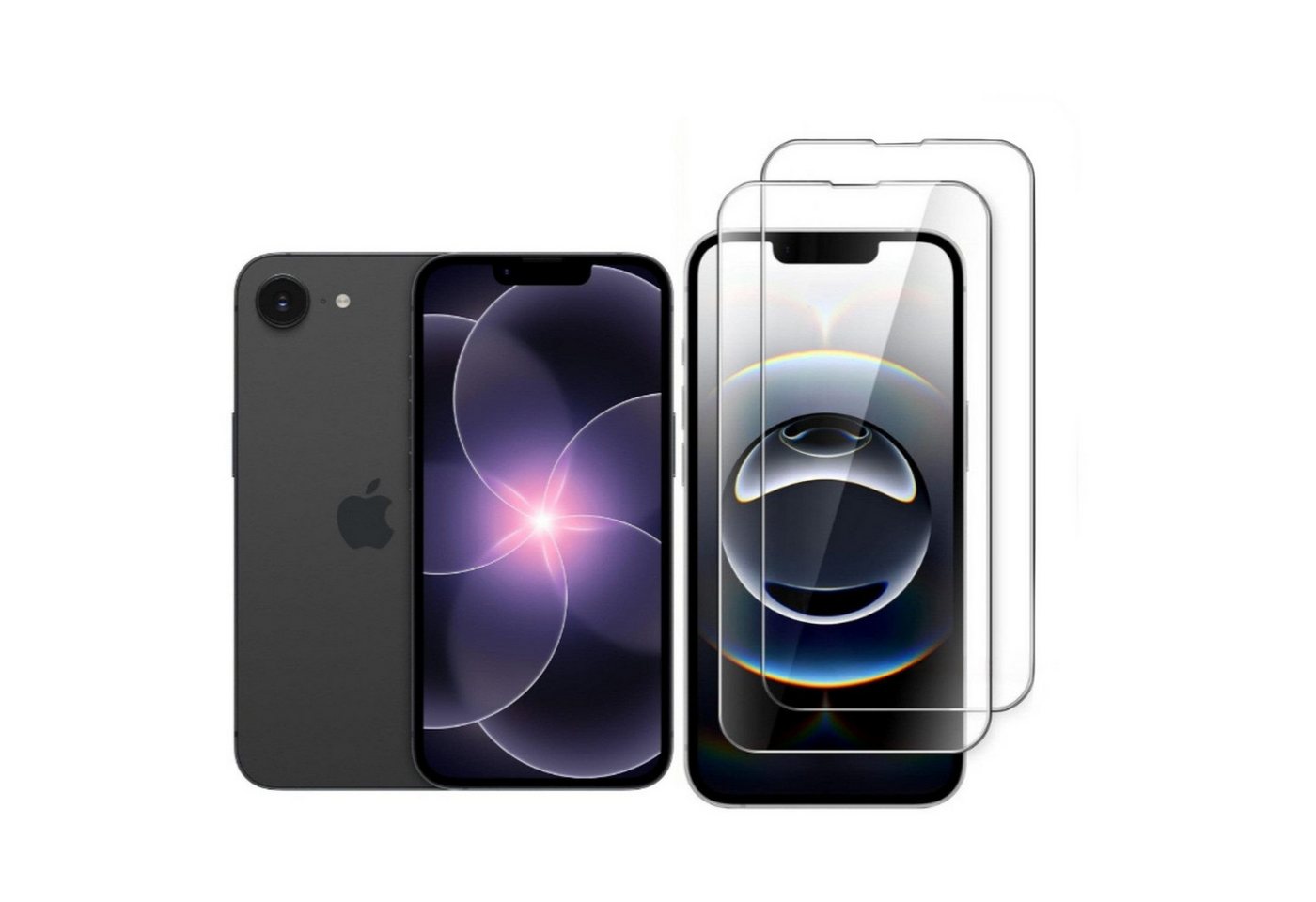 CLM-Tech Displayschutzglas 2X für iPhone 17e, Panzerglas Folie - Blasenfreie Anbringung und kratzfest -, 2 Stück, Anti-Fingerabdruck