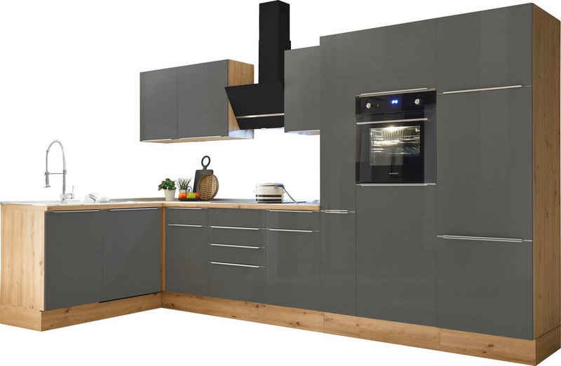 RESPEKTA Winkelküche »Safado«, hochwertige Ausstattung, Soft Close Funktion, Stellbreite 370 x 172 cm