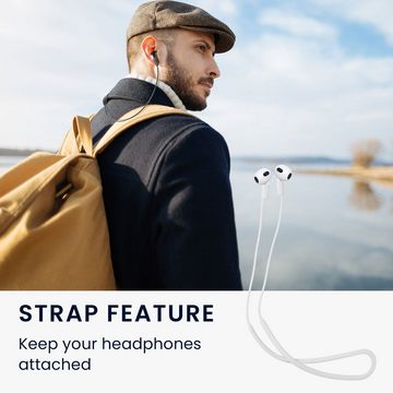 kwmobile Kopfhörer-Schutzhülle 2in1 Hülle und Halteband für Apple AirPods 3, Kopfhörer Band Strap und Case Set
