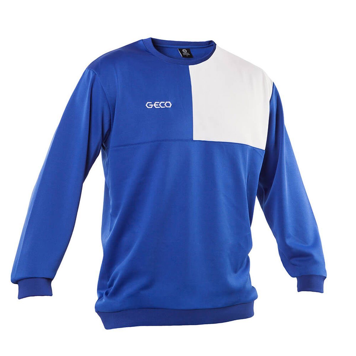 Geco Sportswear Sweatshirt Geco zweifarbig Fußball royal Sweatshirt Trainings Kusi