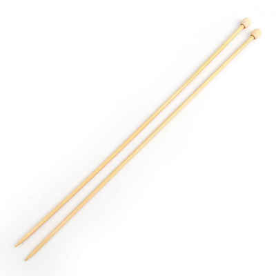 maDDma Stricknadeln 1 Paar Bambus-Stricknadel gerade Länge 35 cm Jackenstricknadeln, 5.535
