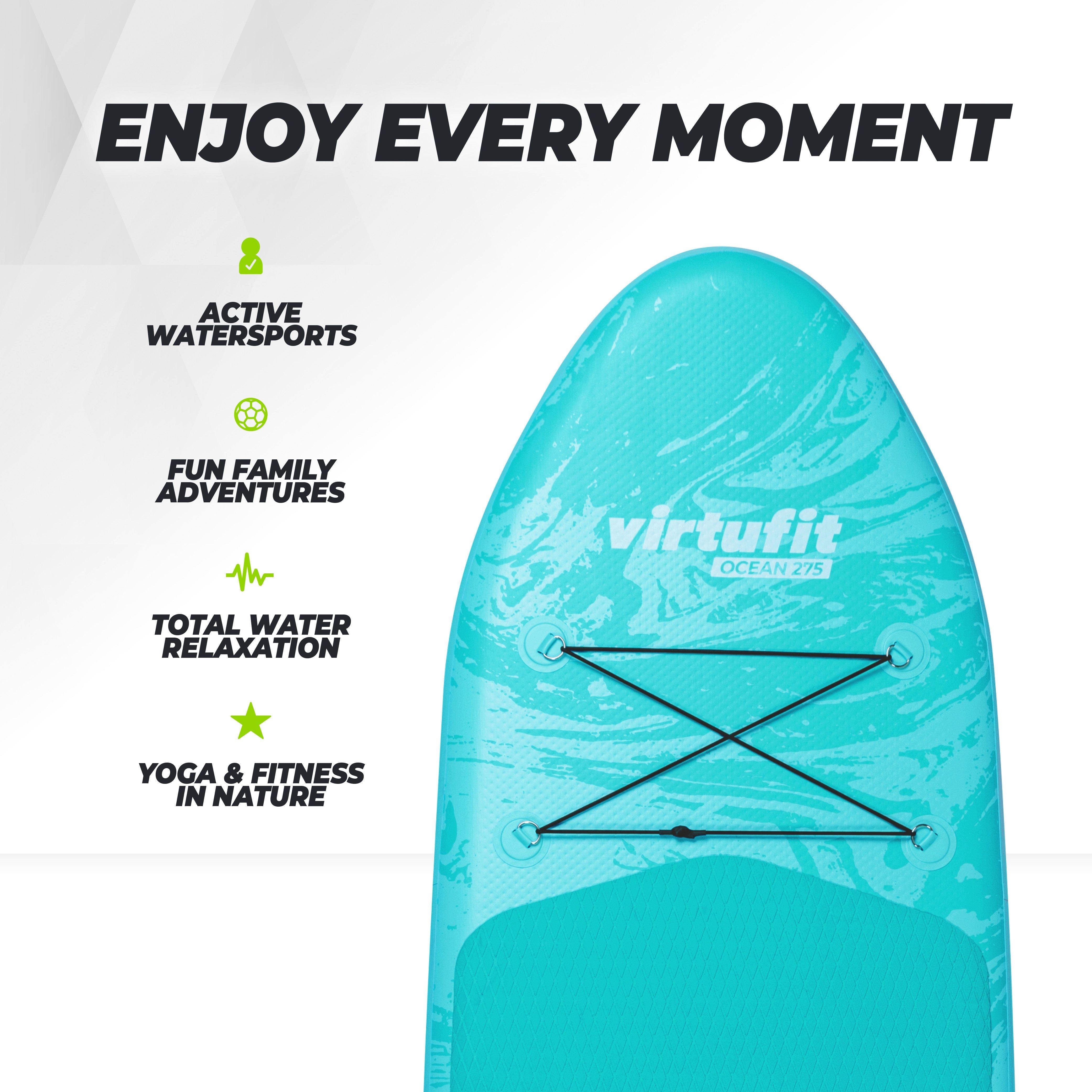 VirtuFit Inflatable SUP-Board VirtuFit Supboard Ocean 275 - Oranje - Met accessoires en draagtas