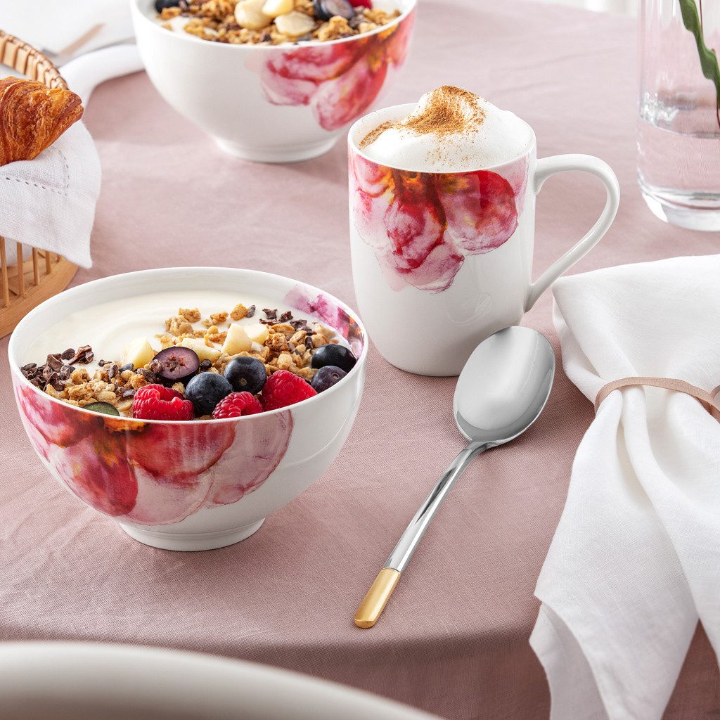 Villeroy & Boch Suppenlöffel Ella teilvergoldet Tafellöffel 211 mm 6er Set (6 Stück)