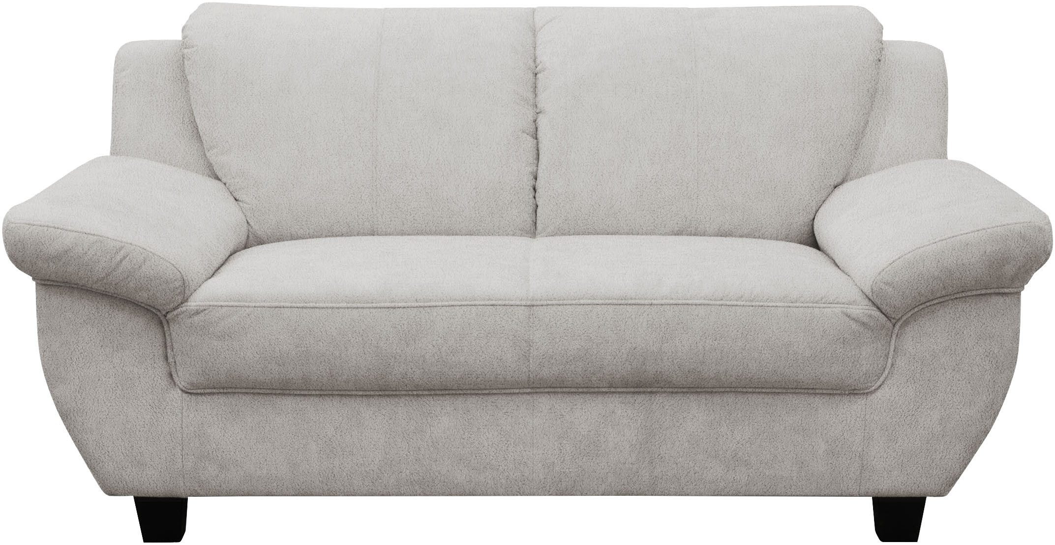 OTTO home 2-Sitzer Silkeborg 161 cm, formschönes Sofa mit dunklen Füßen, aus pflegeleichtem, weichem Luxus-Microfaser