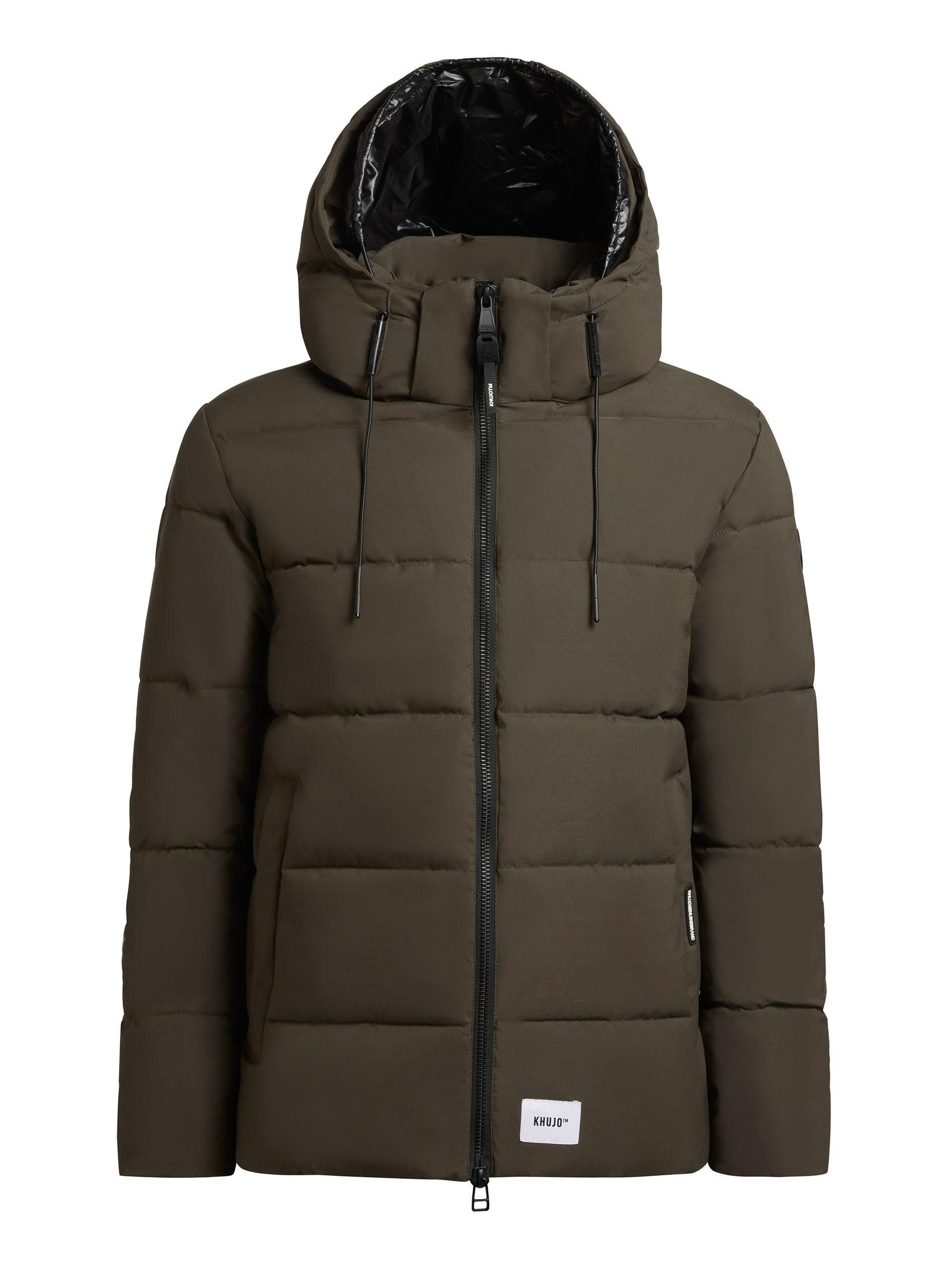 khujo Winterjacke Loga2-YM Steppjacke mit abnehmbarer Kapuze und Rucksackträgern