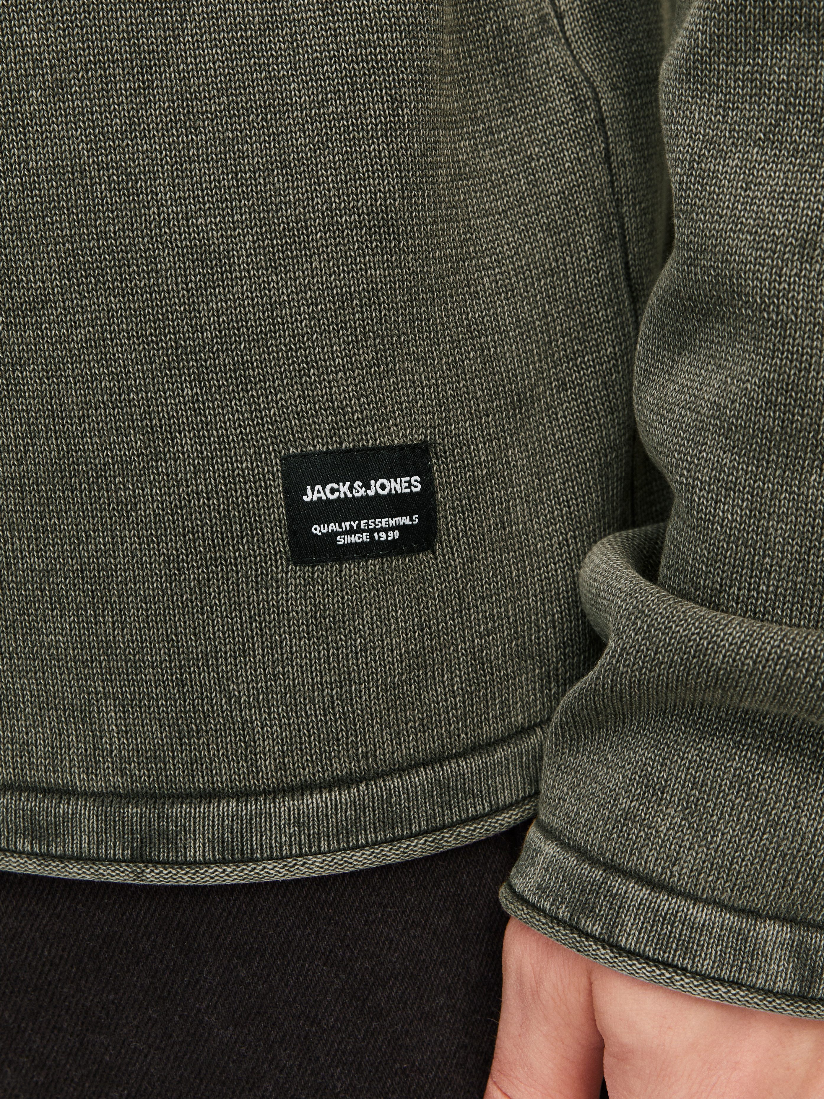 Jack & Jones Rundhalspullover JJELEO KNIT CREW NECK NOOS Baumwolle, regular fit