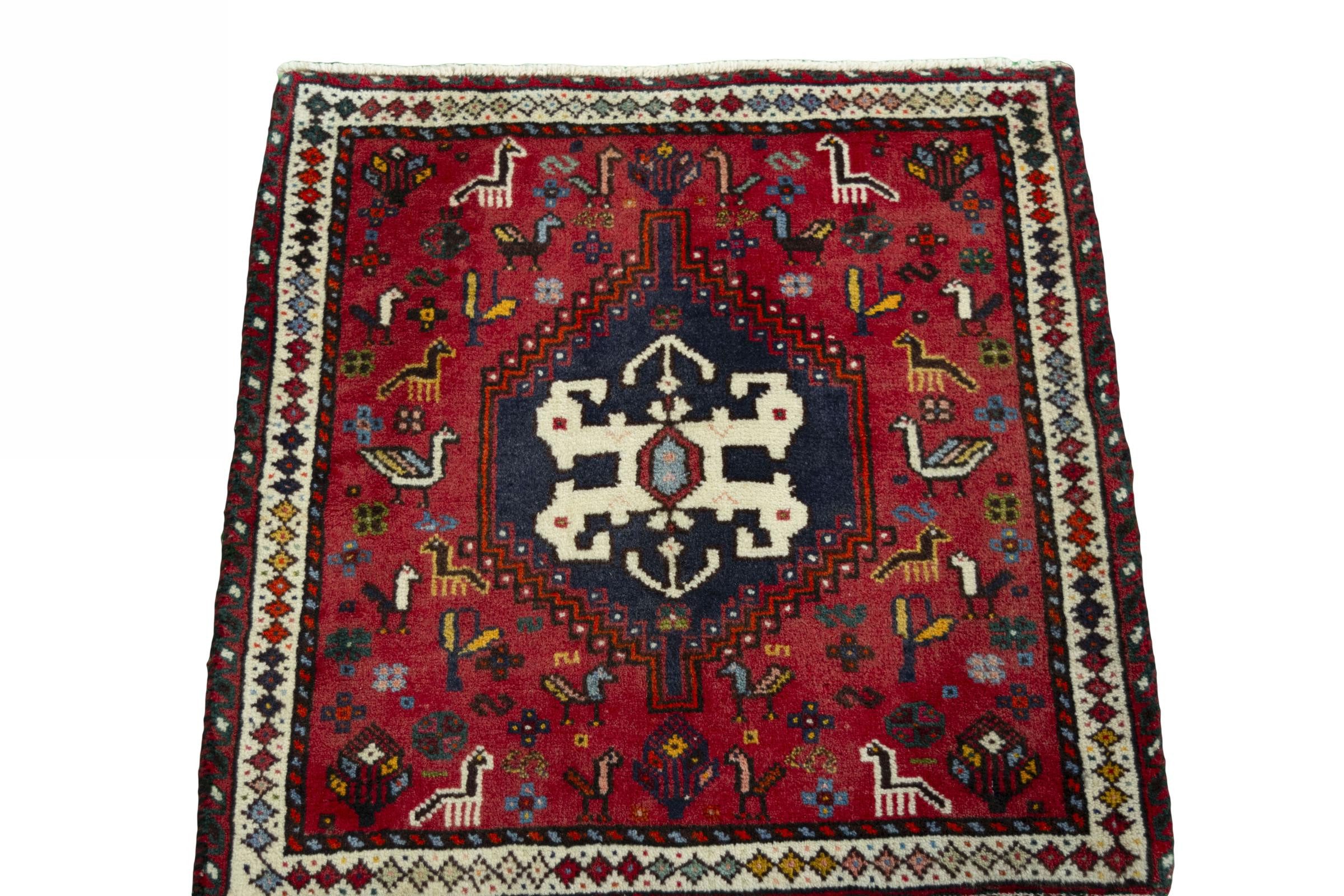Nain Trading Orientteppich Shiraz 65x65 Handgeknüpfter Orientteppich / Perserteppich Quadratisch, quadratisch, Höhe: 10 mm