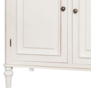 99rooms Kommode Ravenna Pappel Weiß Hellbraun (Sideboard, Standschrank), aus Massivholz, variabel stellbar, mit Schubladen, Landhausstil