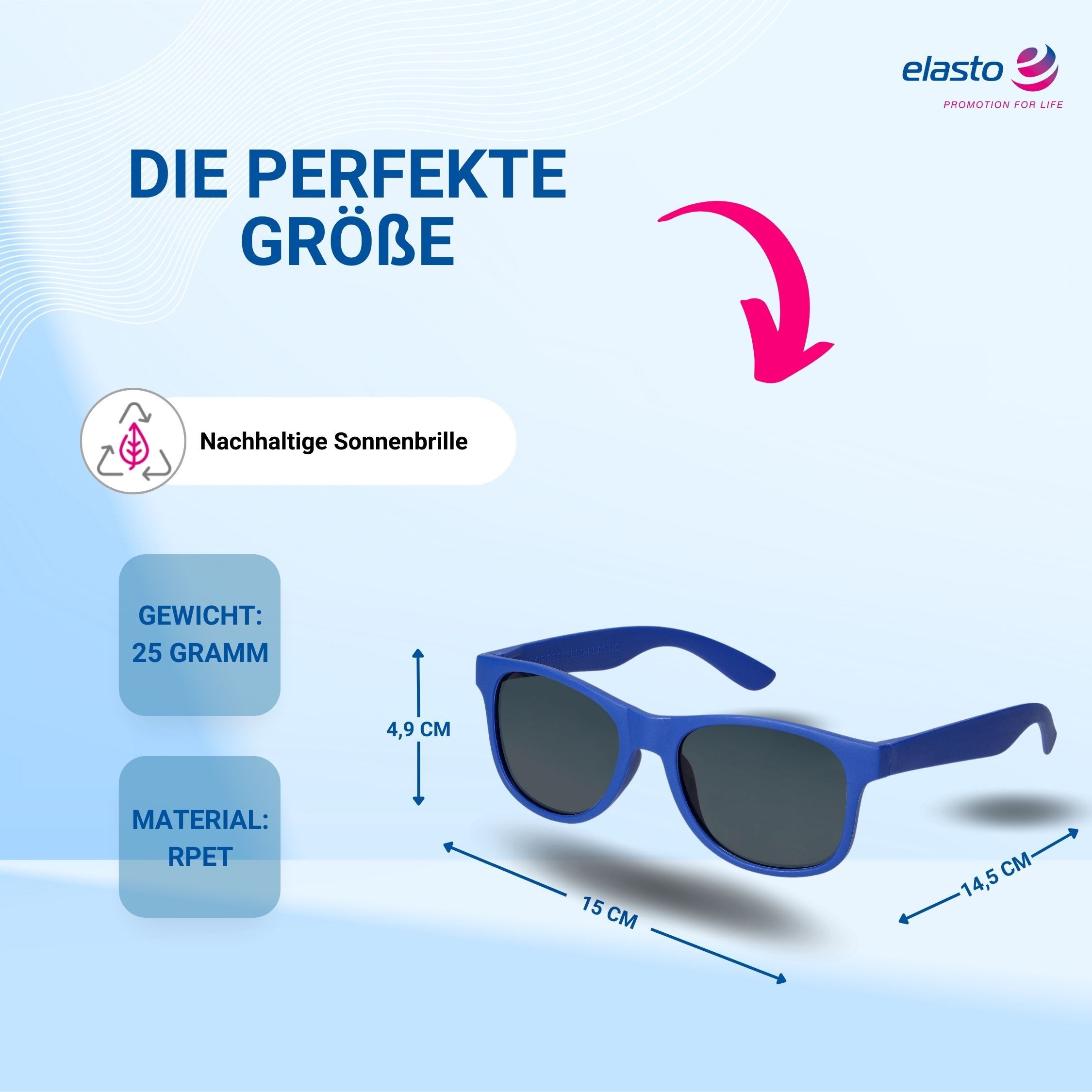 elasto Sonnenbrille UMI Brille UV400 Schutz blau