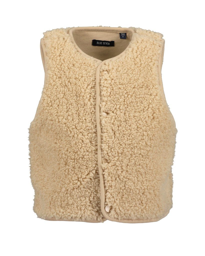 Blue Seven Plüschweste Mädchen Teddyfleece Weste aus Polyester mit Knopfleiste