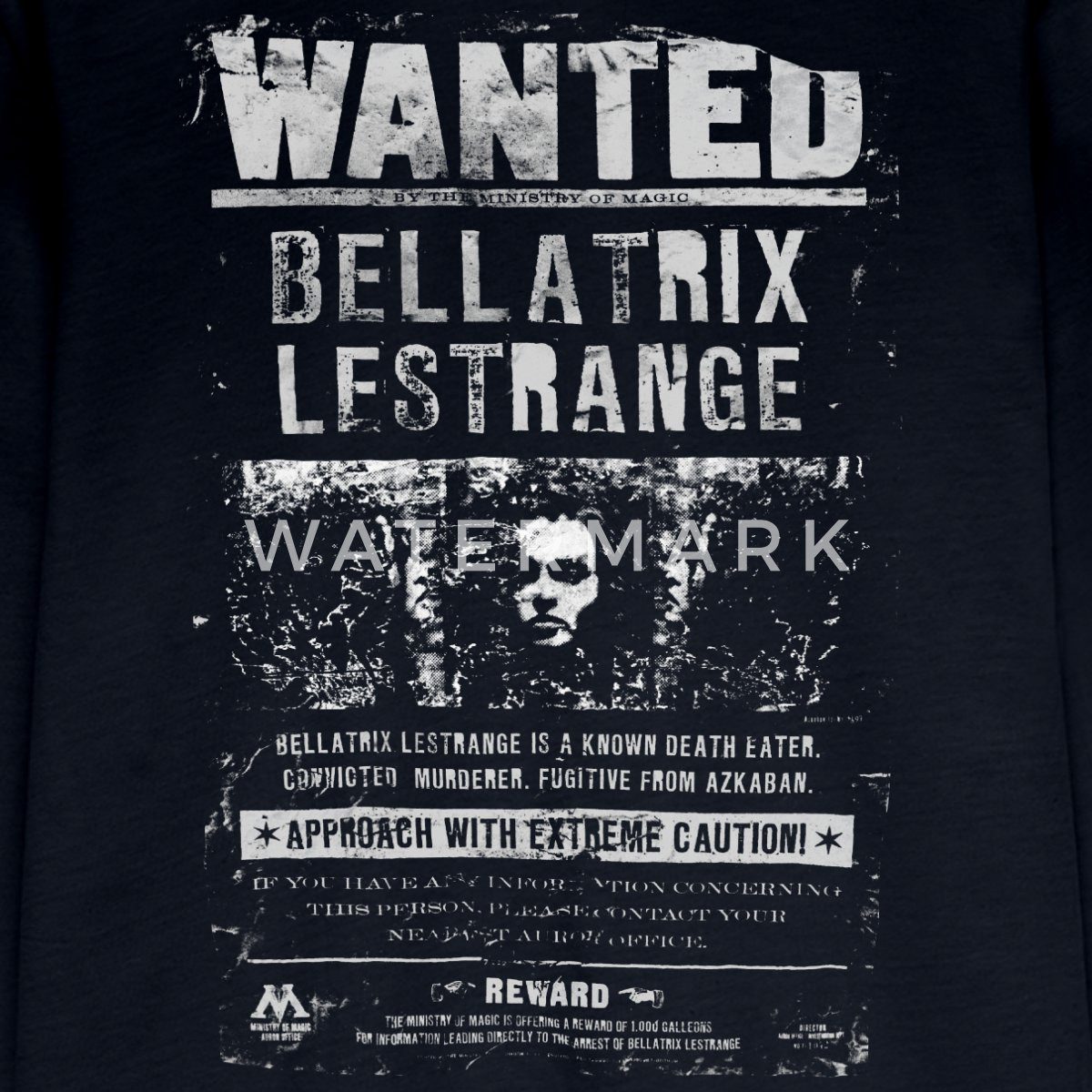 Spreadshirt T-Shirt Harry Potter Bellatrix Lestrange Wanted Teenager Premium Langarmshirt (1-tlg)