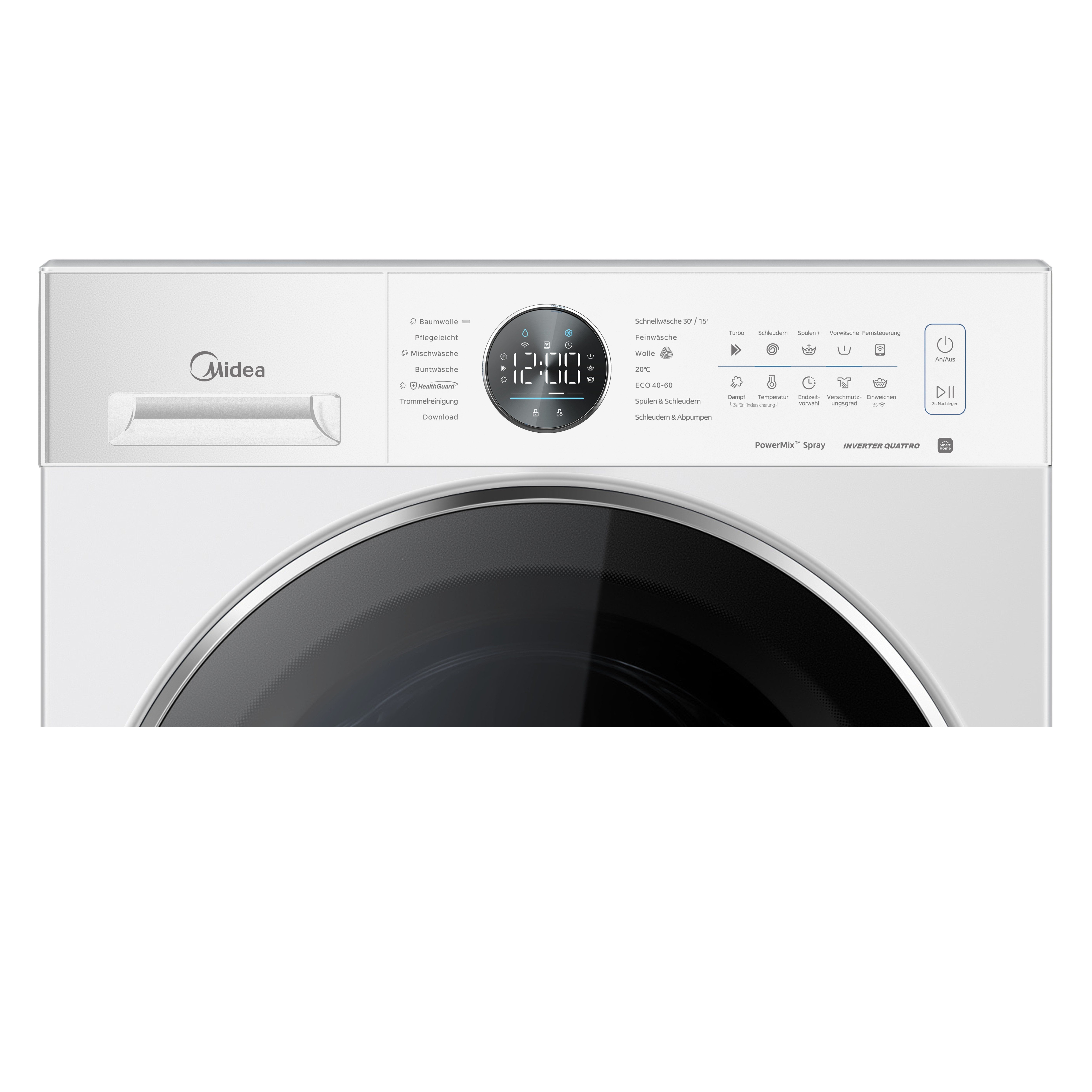 Midea Waschmaschine MF210 MF21EW90WBA40, 9 kg