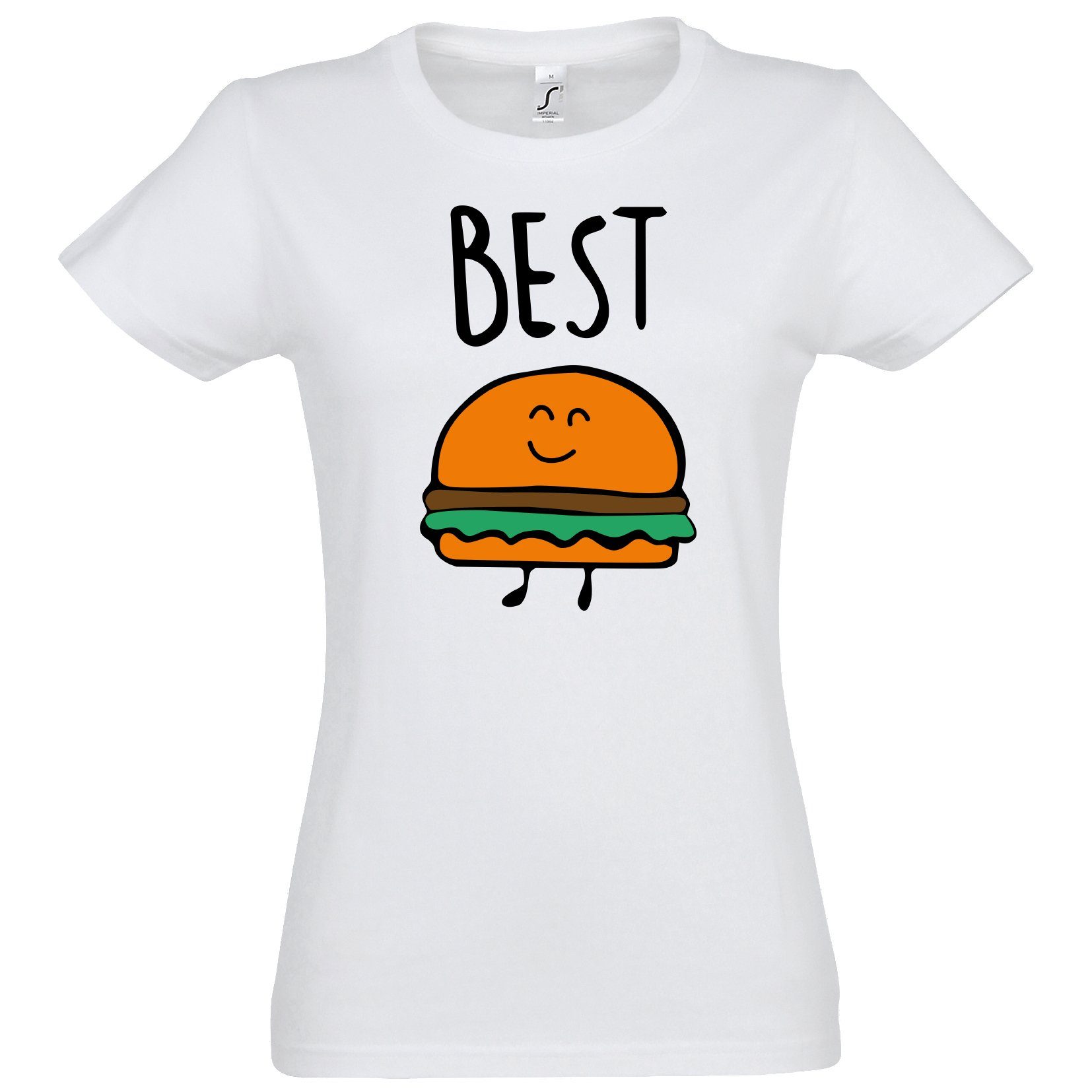 T-Shirt Burger & Pommes Best Friends Damen T-Shirt