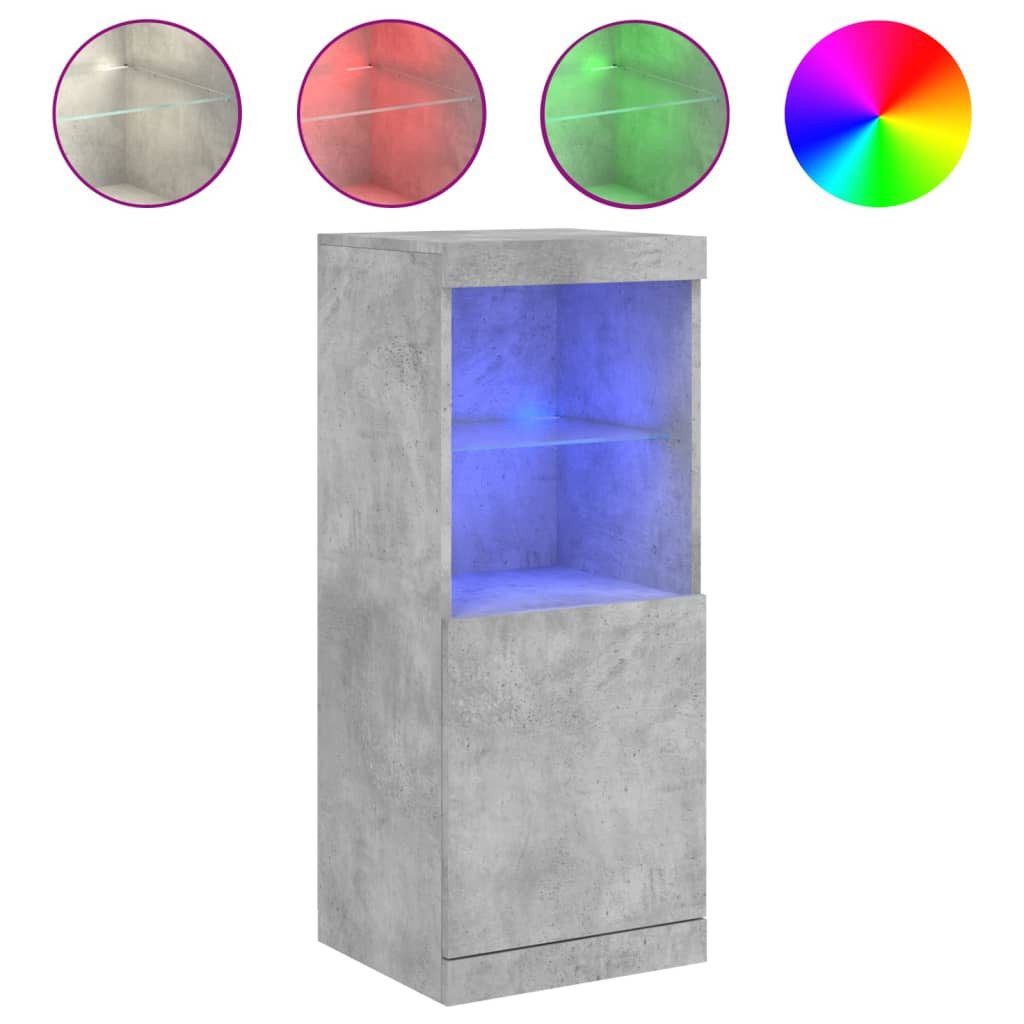 vidaXL Sideboard Sideboard mit LED-Leuchten Betongrau günstig online kaufen