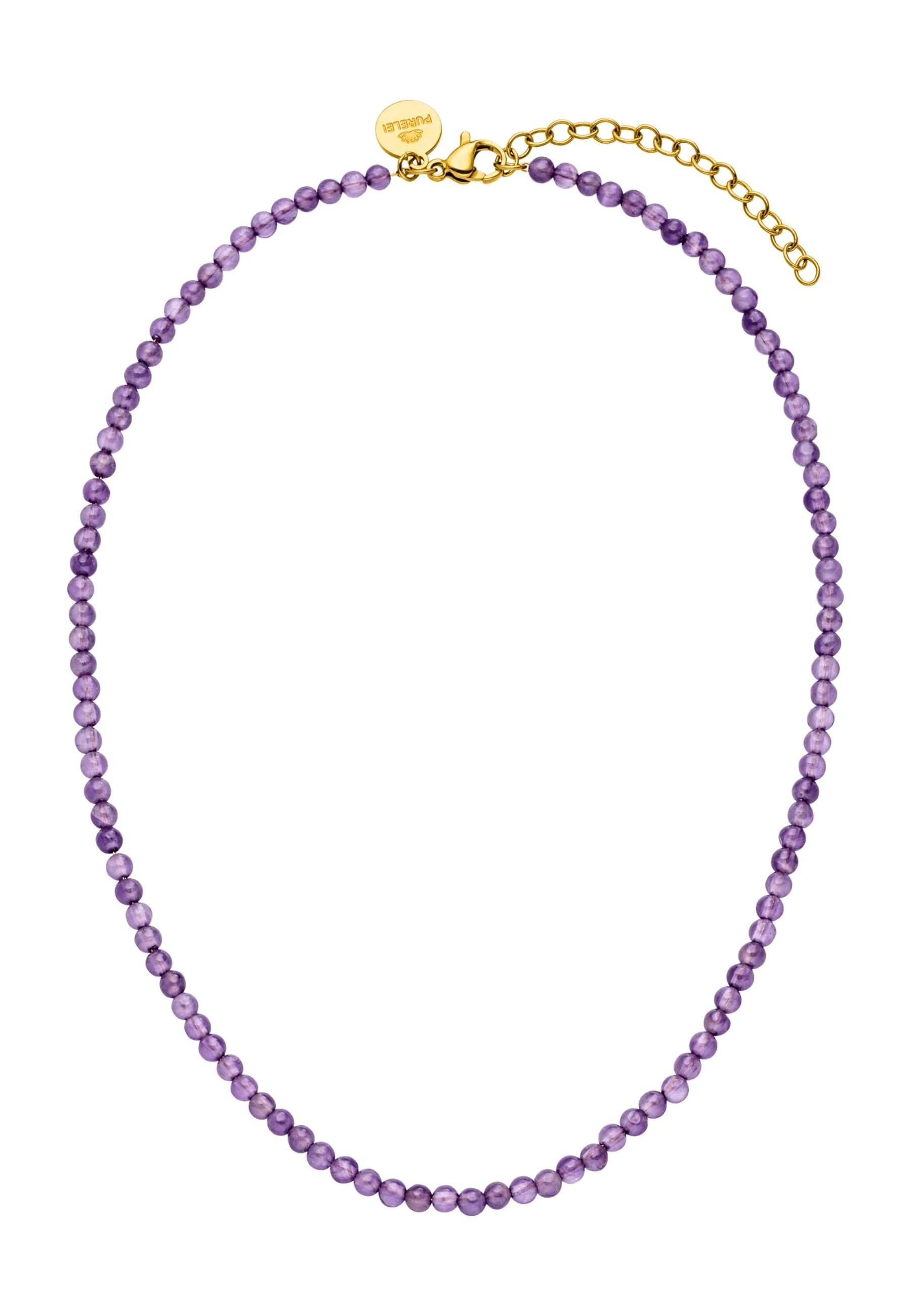 Purelei Kette ohne Anhänger Amethyst, mit Perlen