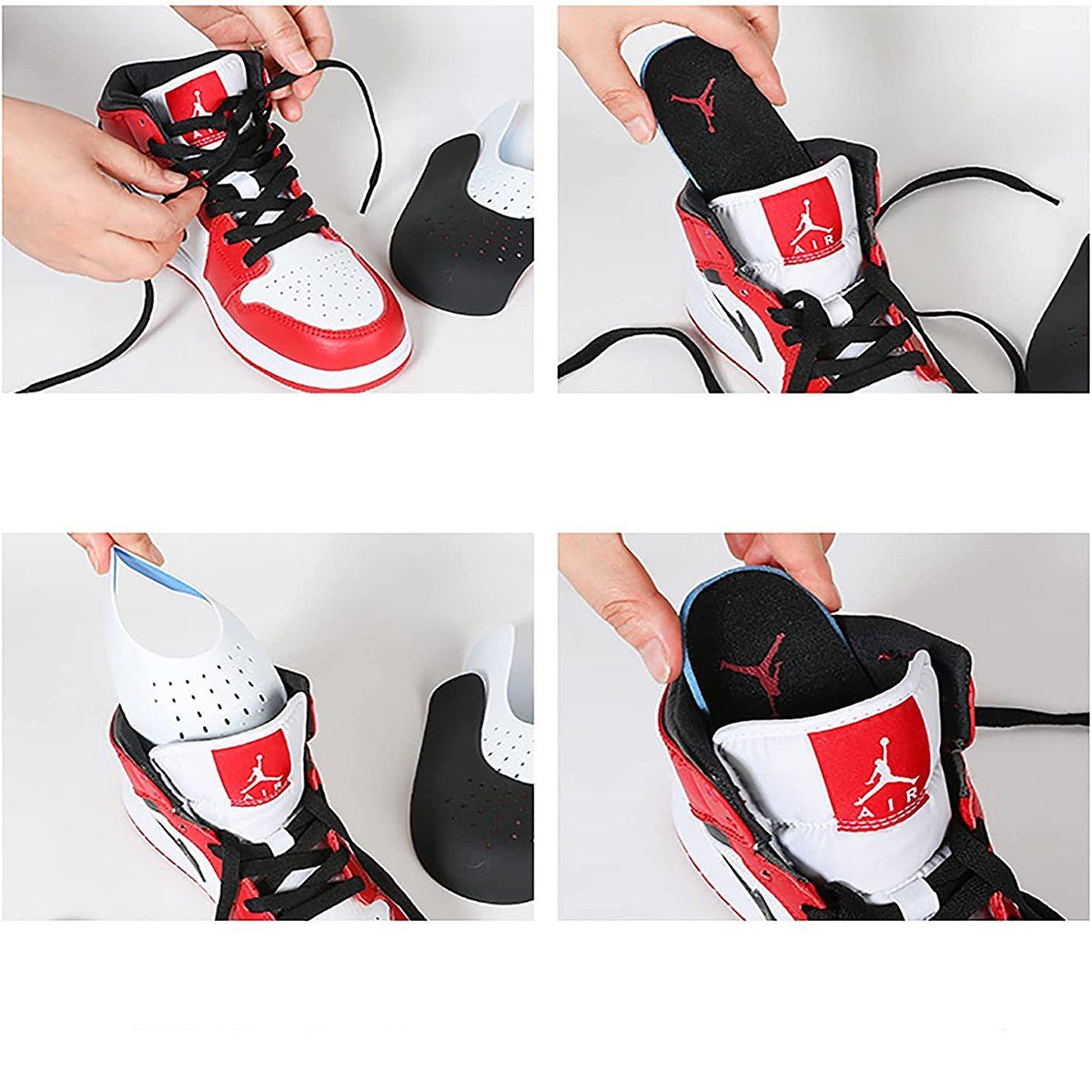 Schuhe Zehenbox,Verhindern Jormftte Schuhdehner Weiß Knitterschutz Knitterschutz Sneaker Sie