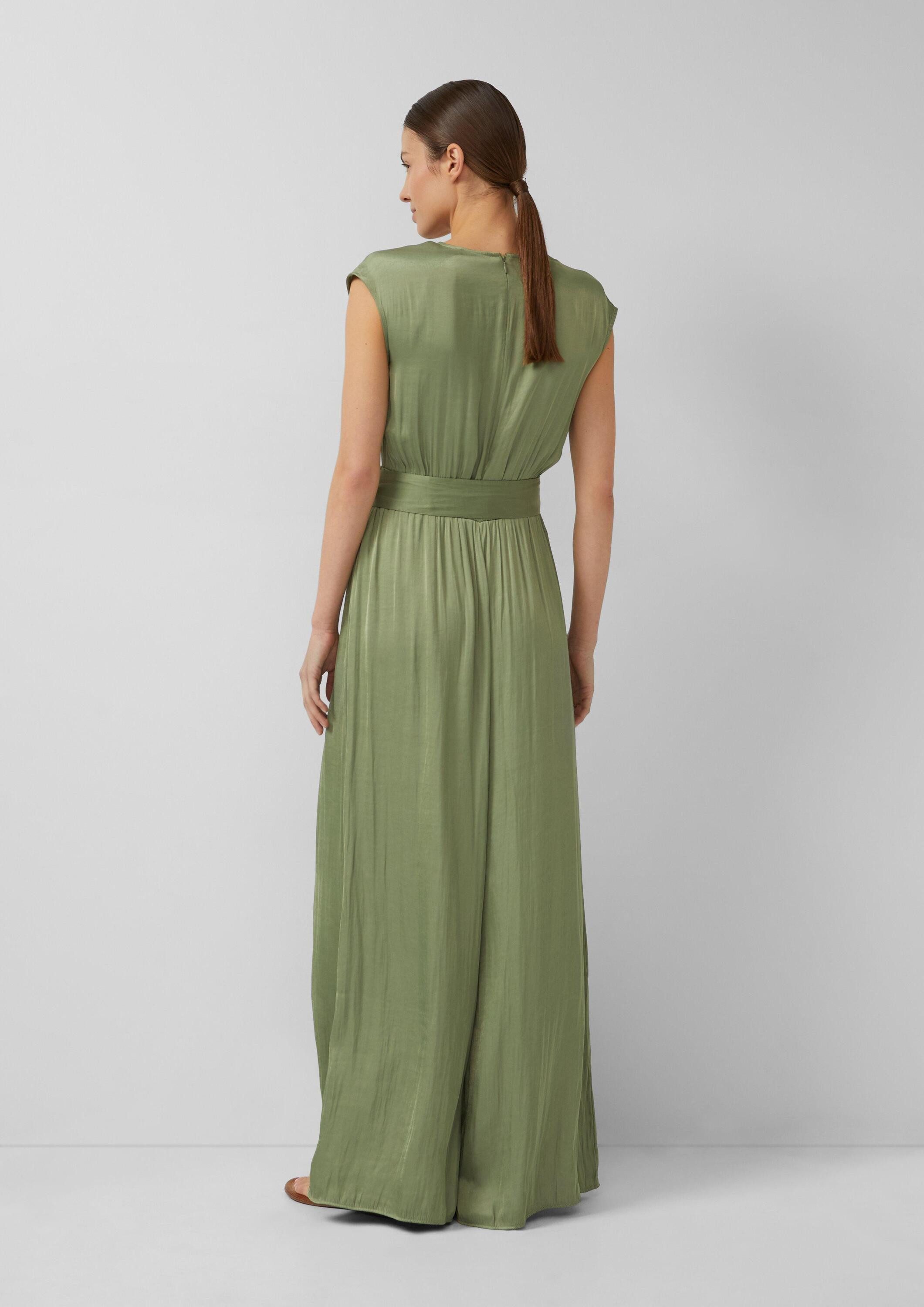 s.Oliver Jumpsuit Overall Satin-Jumpsuit mit Extra Wide Leg