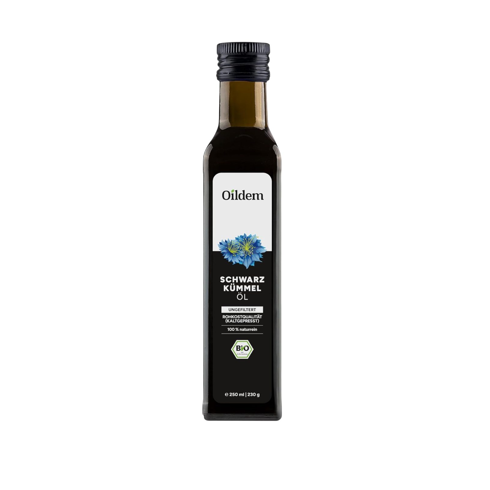 Oildem Oildem Bio-Schwarzkümmelöl 250ml (UNGEFILTERT) Tropfen, 250 ml
