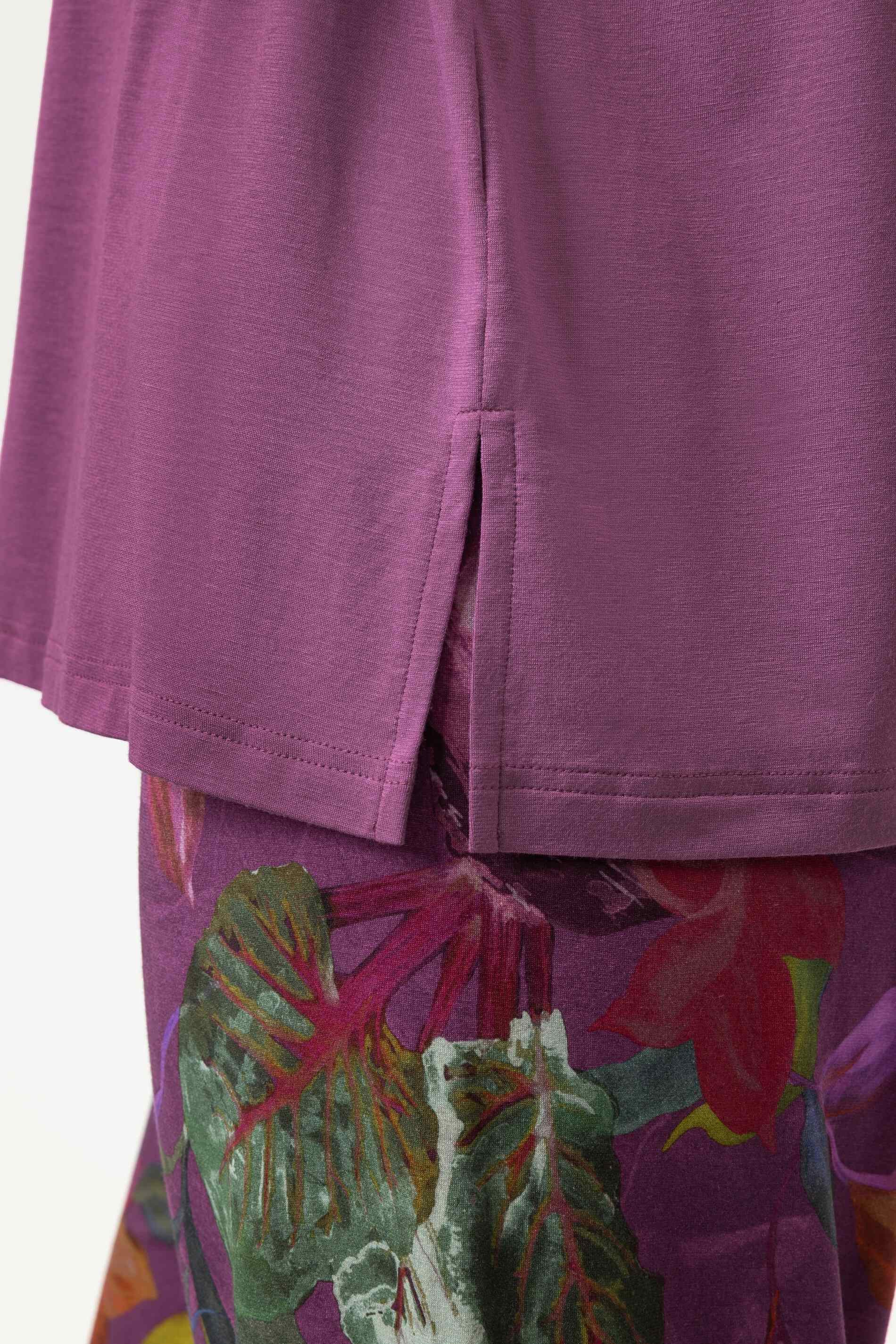 Mey Pyjamaoberteil Mey Langarm-Shirt Serie Pure Chic Uni T-Shirt (1-tlg) Premium Pyjamashirt, weiches Modal, Satin-Details