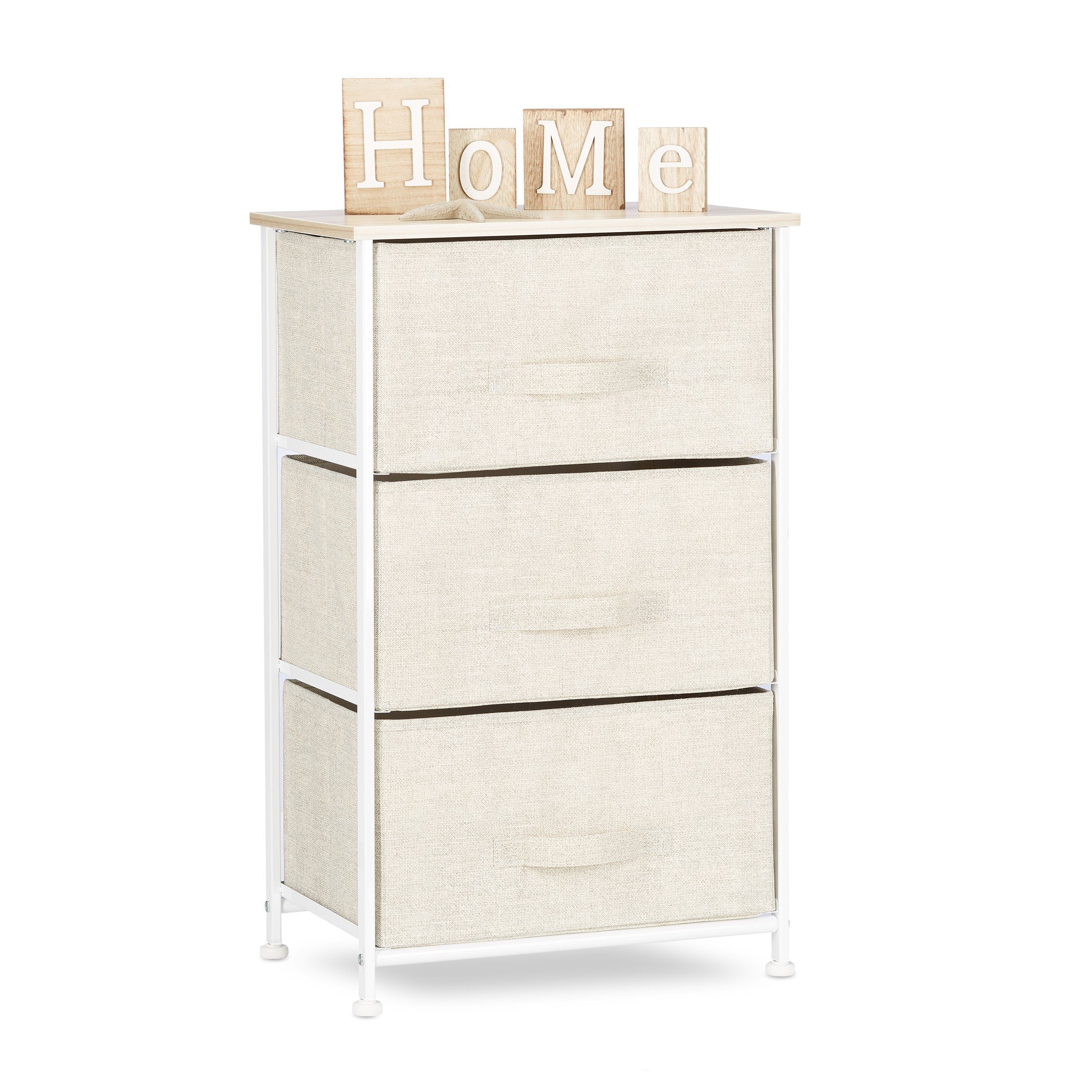 relaxdays verschiedene Regalsystem Varianten Standregal beige, A