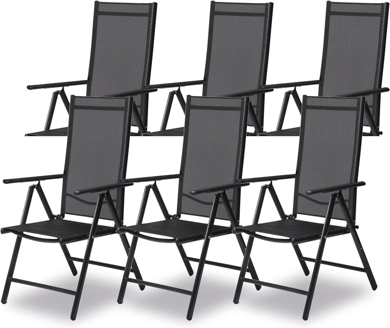 sunnypillow Gartenstuhl Klappsessel klappbar 8-Fach verstellbare Rückenlehn günstig online kaufen