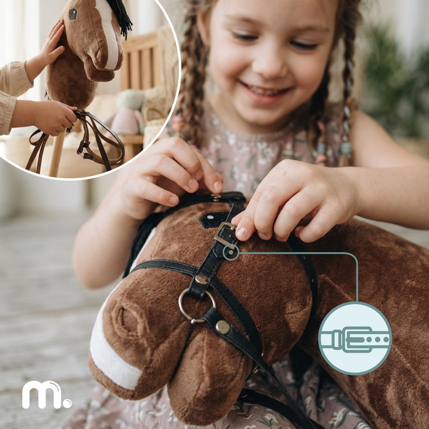 Mamabrum Steckenpferd Mamabrum Hobby Horse Steckenpferd braun 68 cm ab 3 Jahren