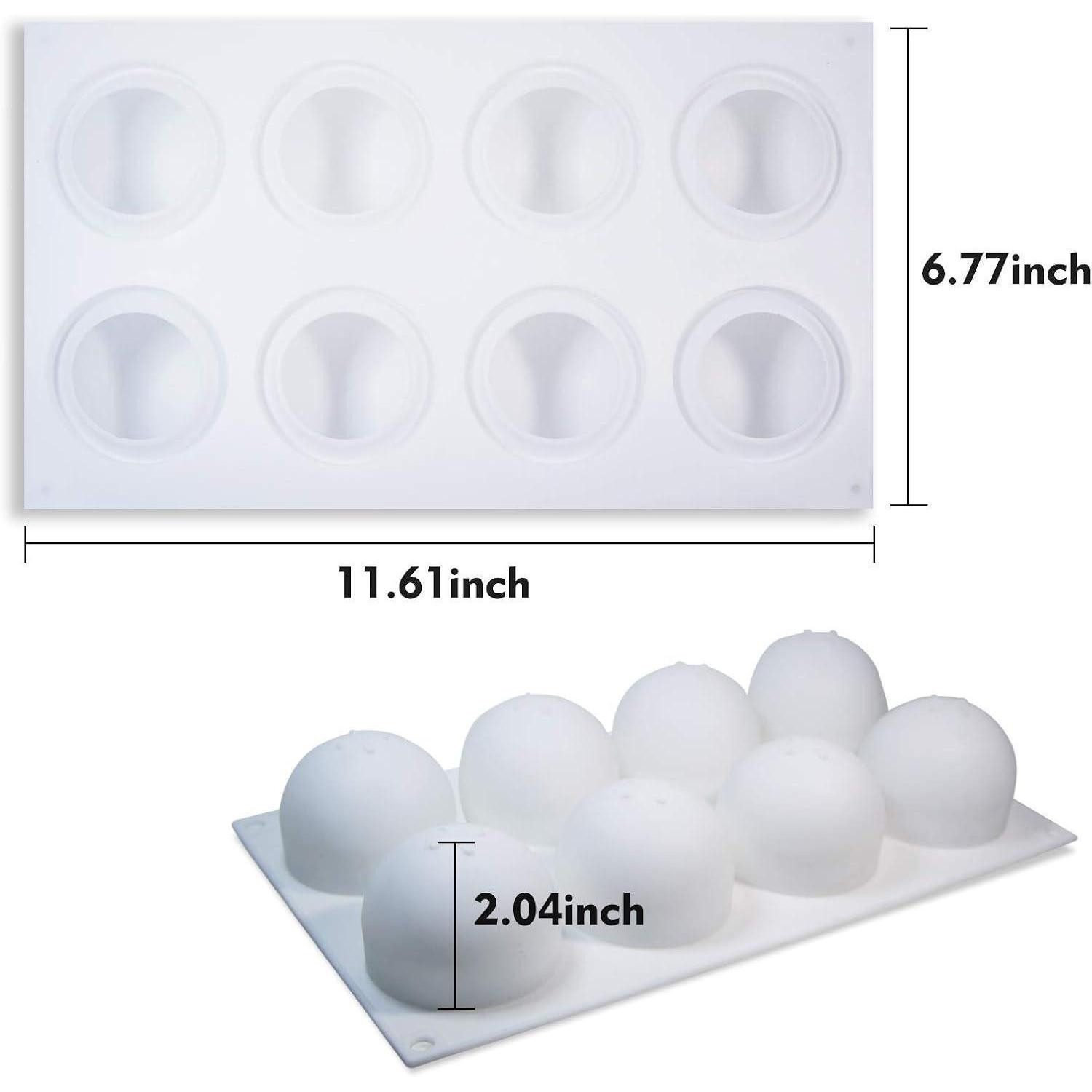 LuxusKollektion Silikonform Silikonform Kugel 8 Hohlraeume 2er Pack, (2-tlg) – Bild 2 von 5