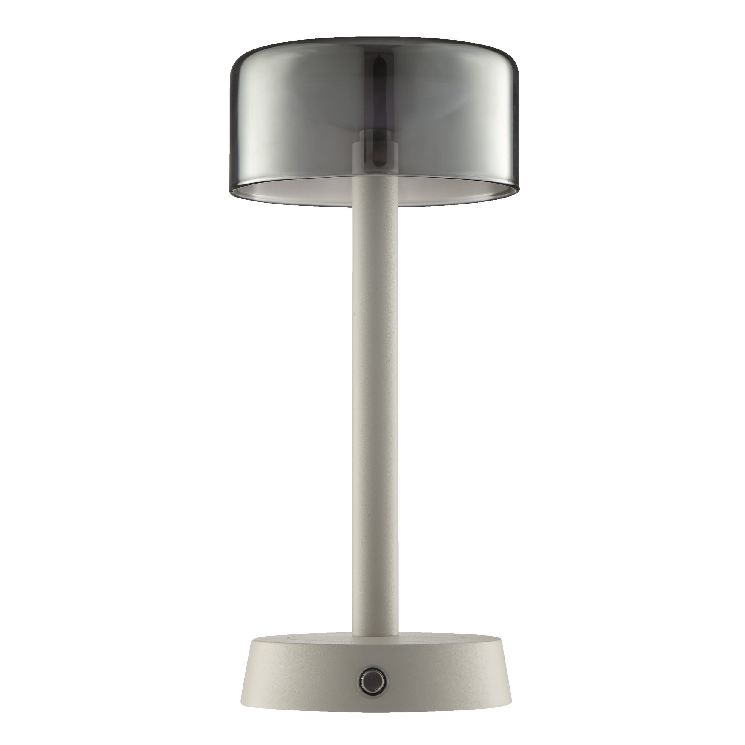 Lightbox Tischleuchte, LED fest integriert, Warmweiß, LED Akku Lampe, 26cm, 260lm, Wireless Charging, dimmbar, beige