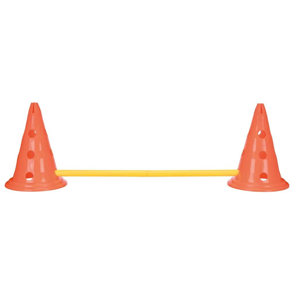 TRIXIE Agility-Hürde Pylonen-Hindernis-Set - orange/gelb - ø 23 × 30 cm/78 cm, Kunststoff