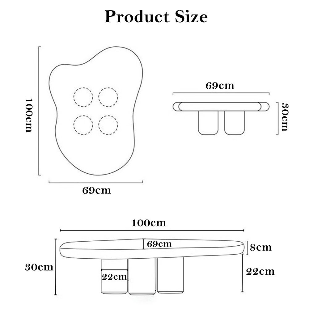 NUODWELL Couchtisch Wolken Couchtisch, Niedlicher Unregelmäßig Couchtisch i günstig online kaufen