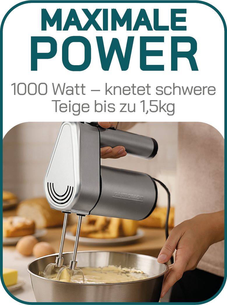 Gastroback Handmixer POWERMIX AIR, 1000 W, Handrührgerät, Handmixgerät