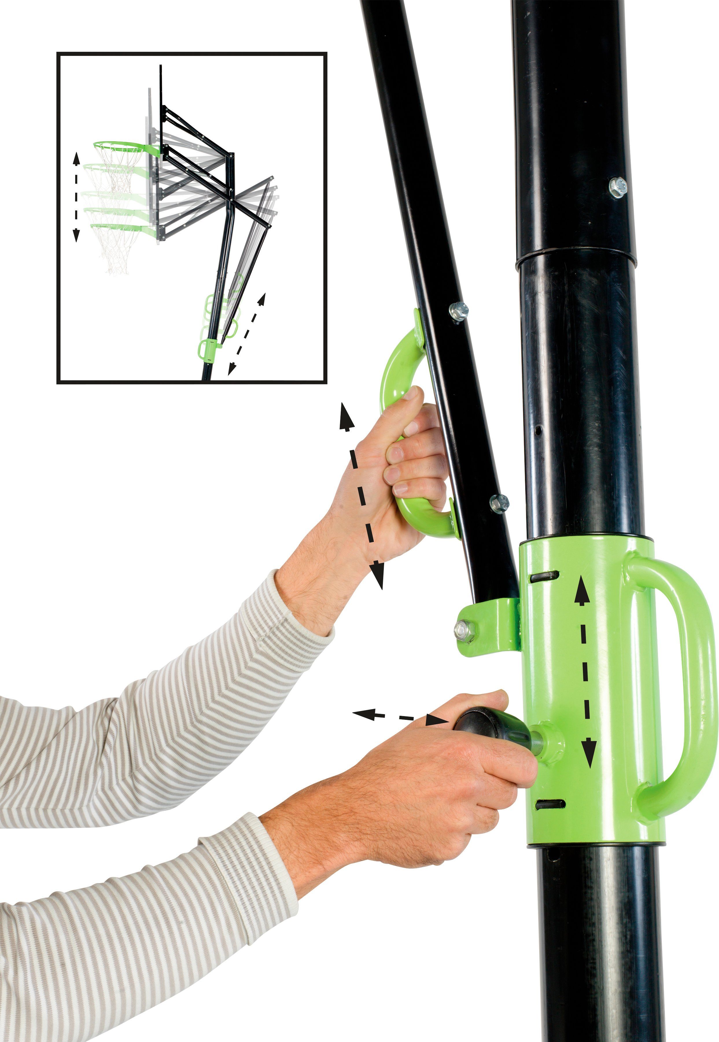 EXIT Basketballständer GALAXY Inground Dunk, in 5 Höhen einstellbar