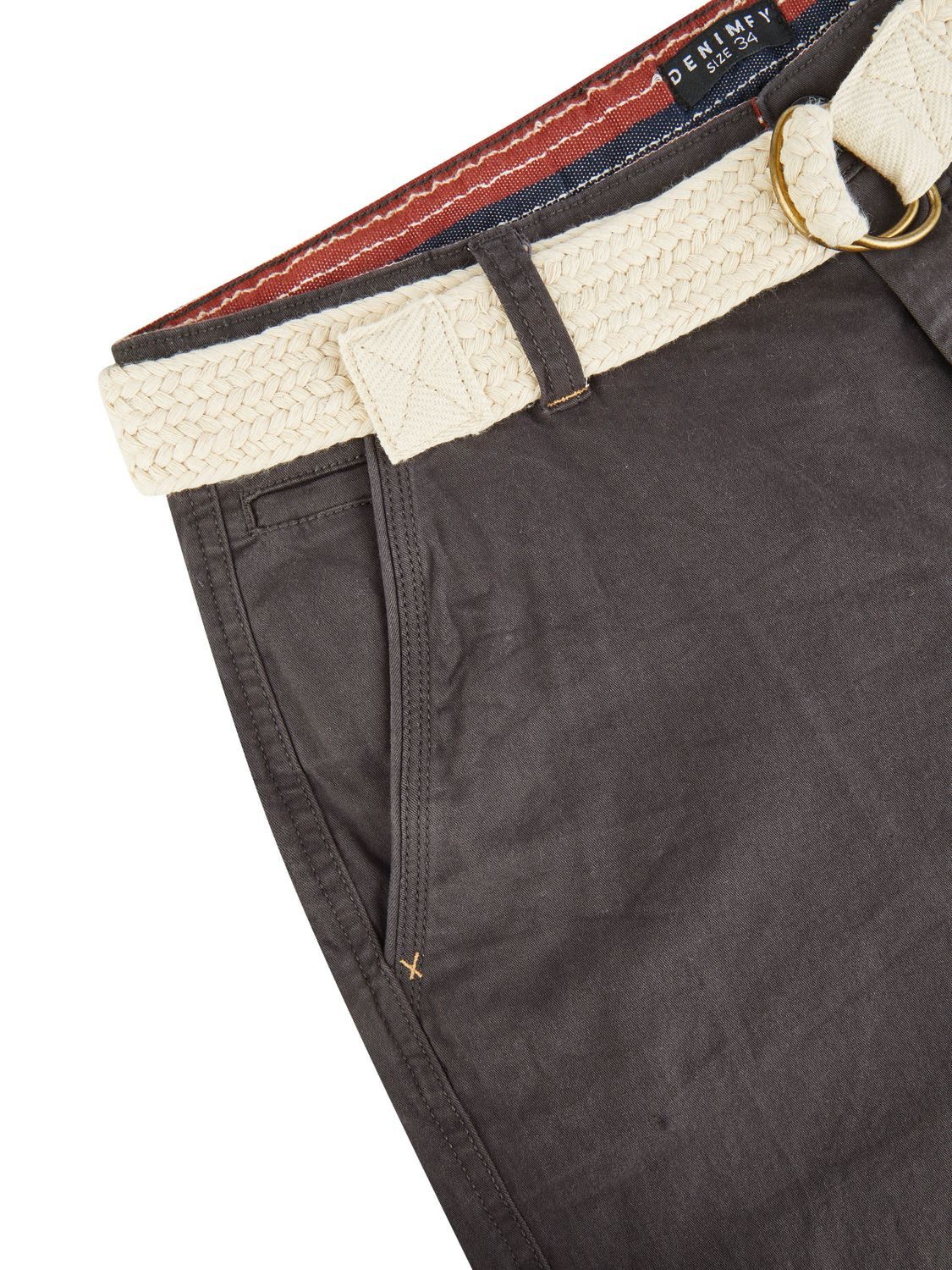 DENIMFY Chinoshorts Herren Chino Shorts DFLio Regular Fit Bermudashorts mit Gürtel