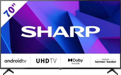 Sharp 4T-C70FNx LED-Fernseher (177 cm/70 Zoll, 4K Ultra HD, Android TV, Smart-TV)