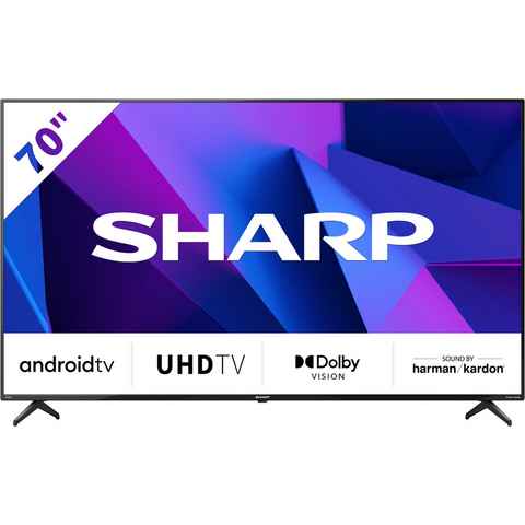 Sharp 4T-C70FNx LED-Fernseher (177 cm/70 Zoll, 4K Ultra HD, Android TV, Smart-TV)