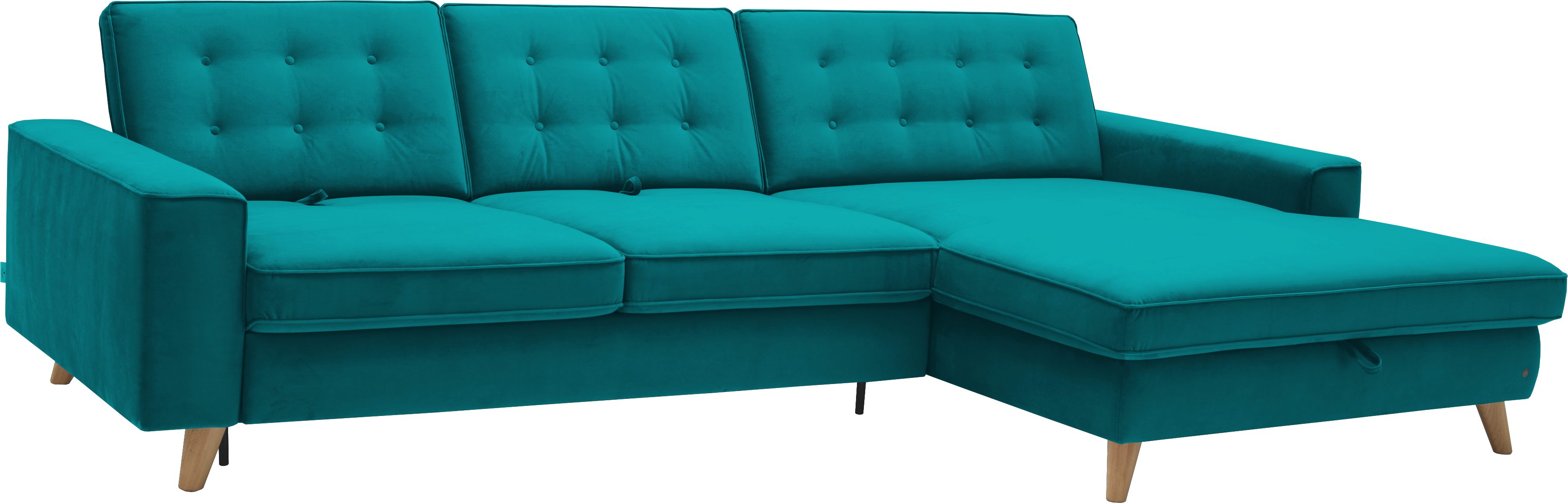 Bettkasten Ecksofa TAILOR TOM mit Nordic HOME wahlweise Shift Bettfunktion und Chic,