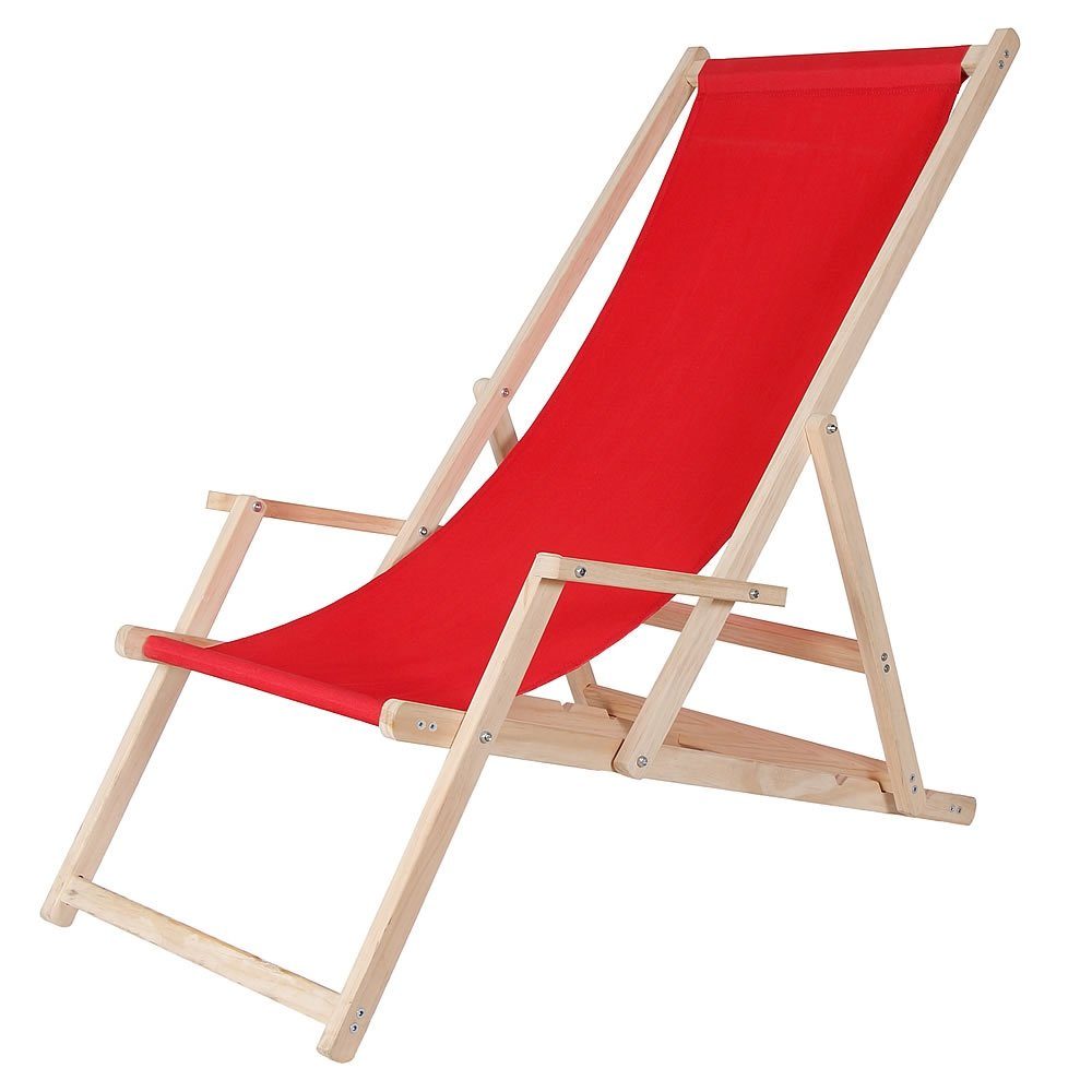 Melko Gartenstuhl Strandliege Liegestuhl Gartenliege Holz günstig online kaufen