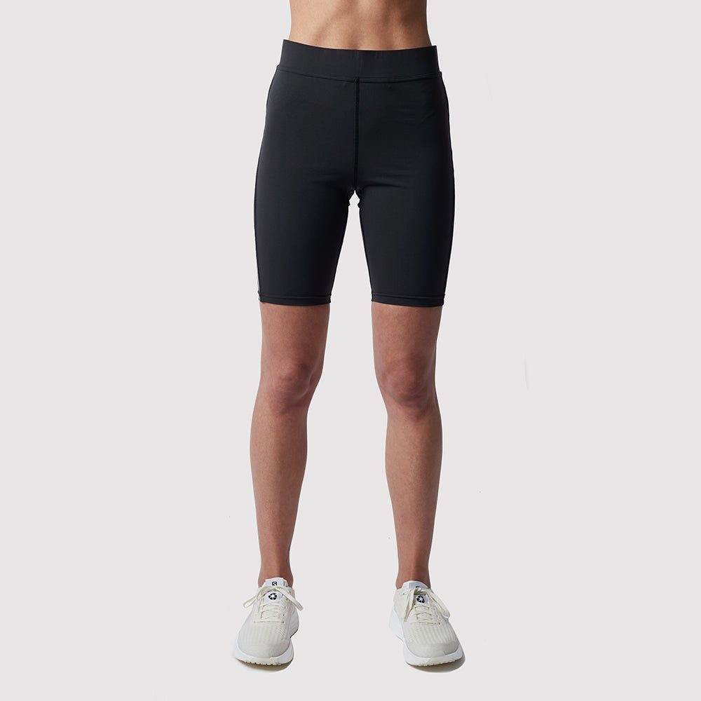 Sport Sporthosen runamics Lauftights Kurze Damen Sport Leggings / Running Tights mit Taschen - schwarz