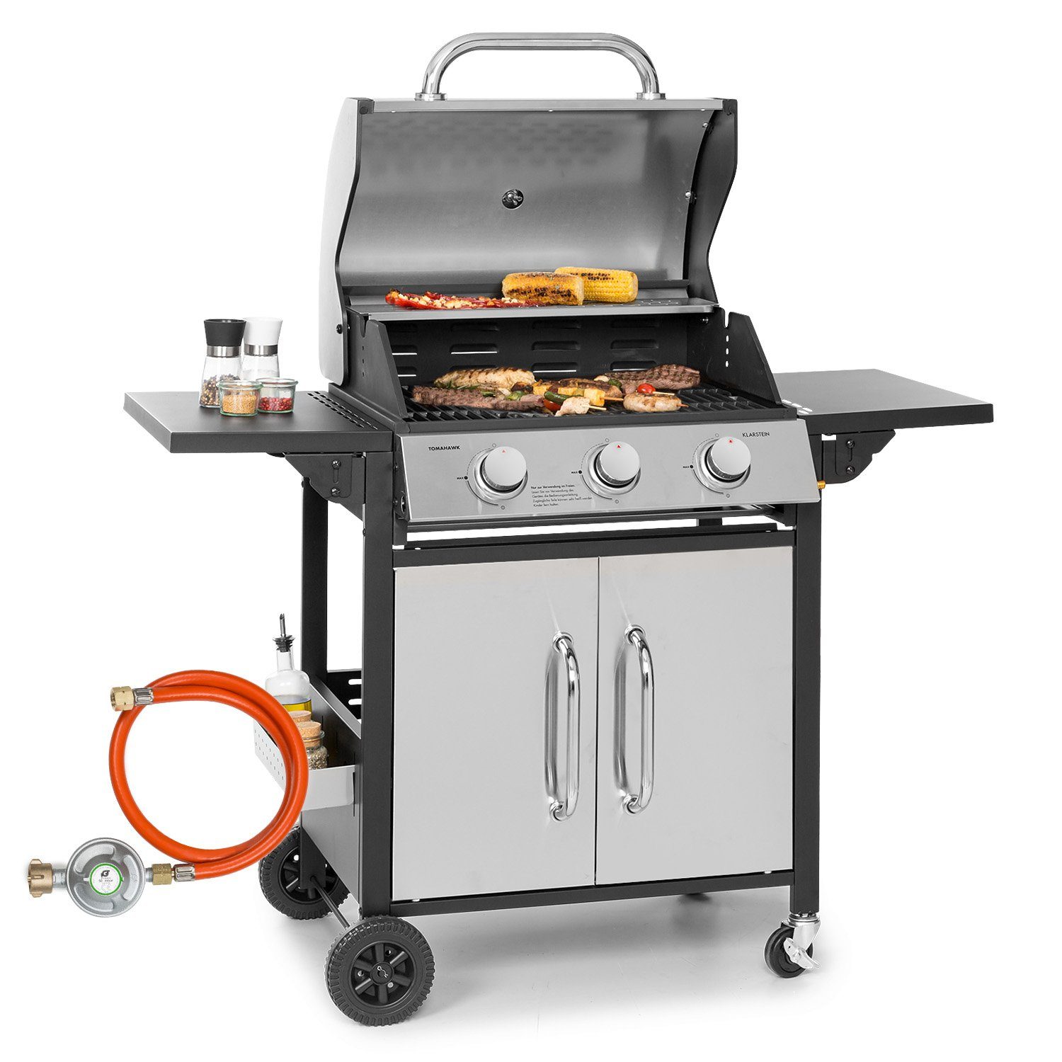 Klarstein Gasgrill Tomahawk, Set, Außenküche Grill Outdoor, Grill Gas Garten BBQ