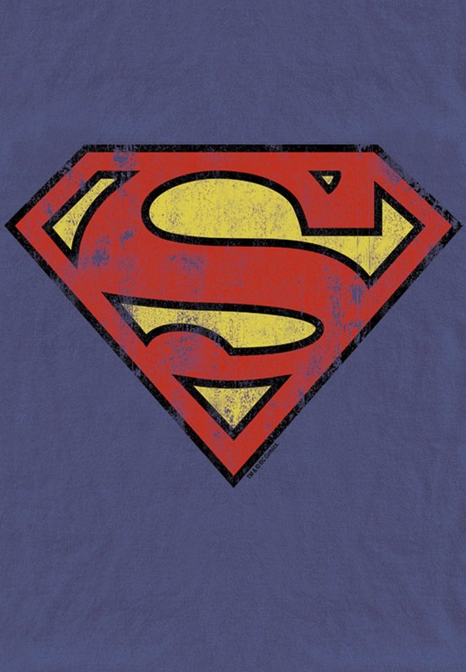 LOGOSHIRT T-Shirt Superman mit heldenhaftem Vintage-Print