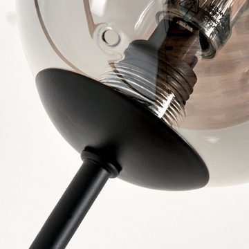 hofstein Stehlampe Stehlampe aus Metall/Glas in Schwarz/Rauchfarben, ohne Leuchtmittel, Leuchte mit Glasschirmen (10cm), dimmbar, 3xG9, ohne Leuchtmittel