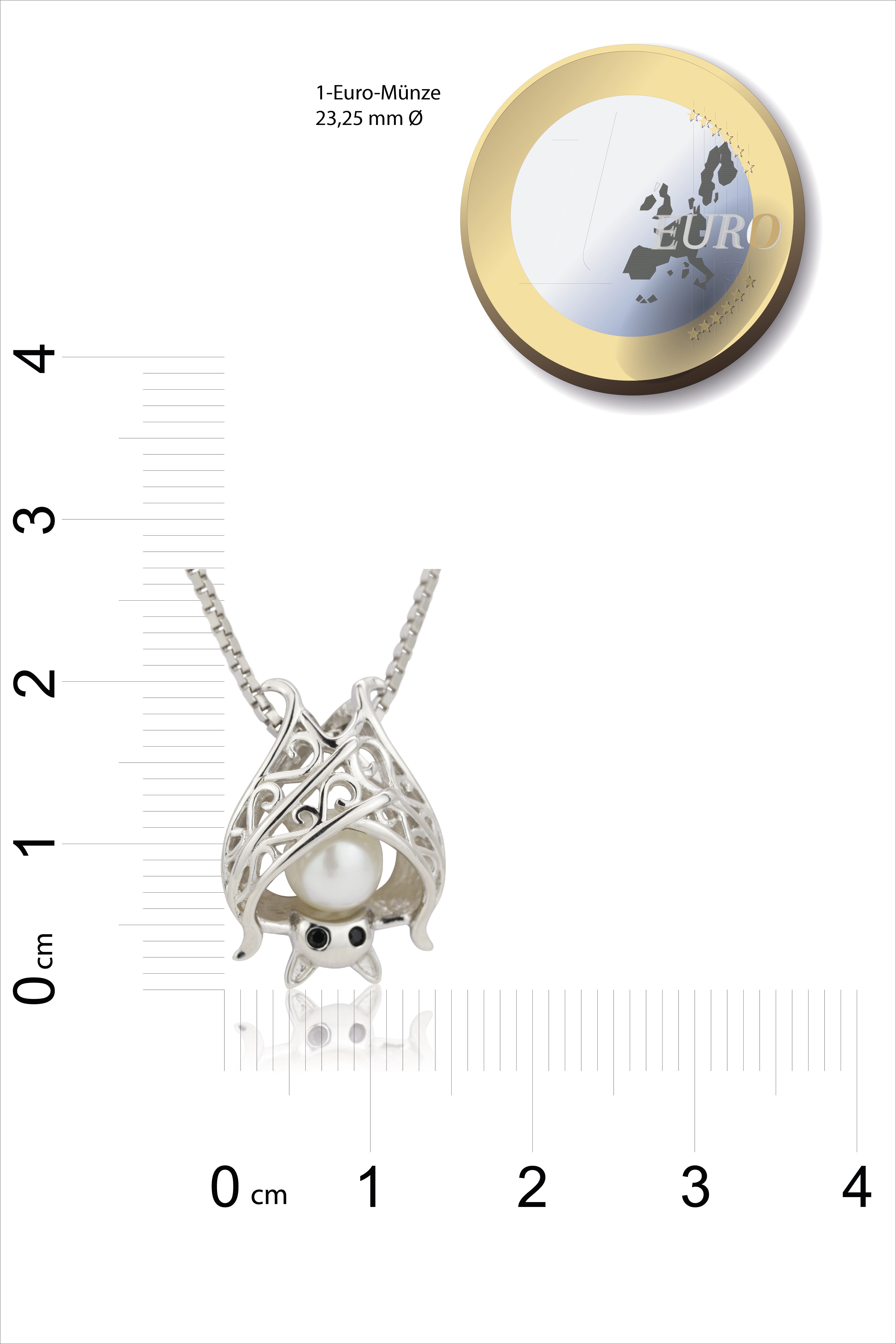 SCHEPPE SCHMUCK Kettenanhänger Fledermaus in 925 Sterling Silber mit weißer günstig online kaufen